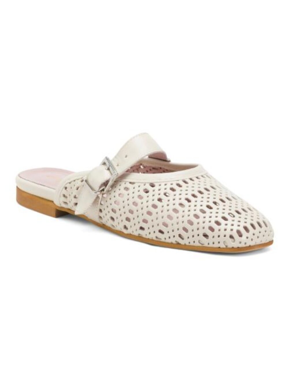 OROSCURO Made In Italy Leather Laser Cut Mules